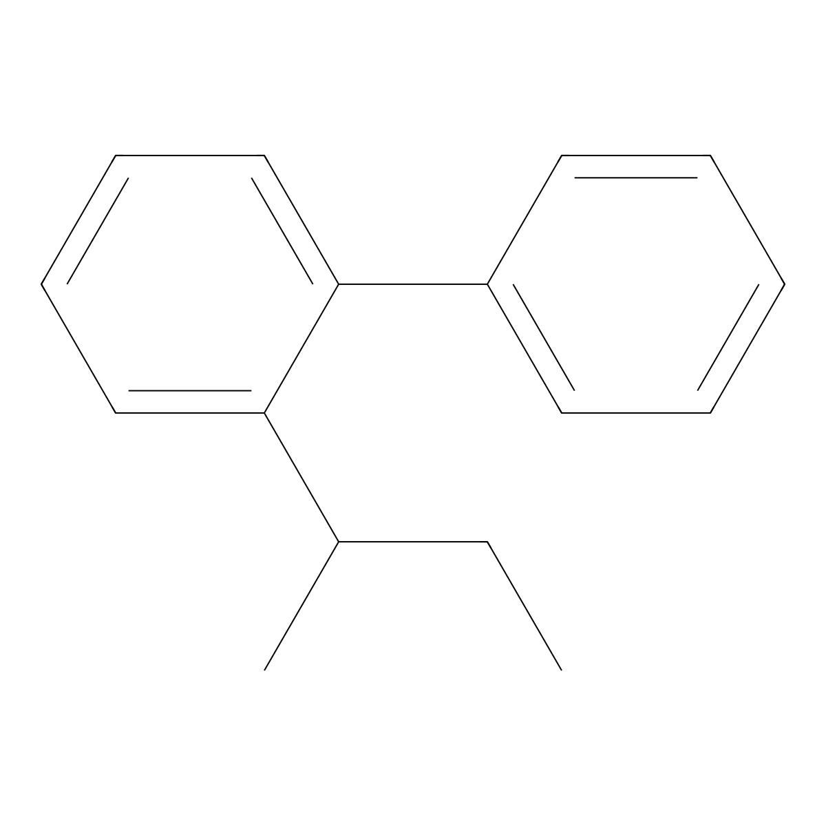 1,1'-Biphenyl, (1-methylpropyl)- molecular structure, CAS 38784-93-9
