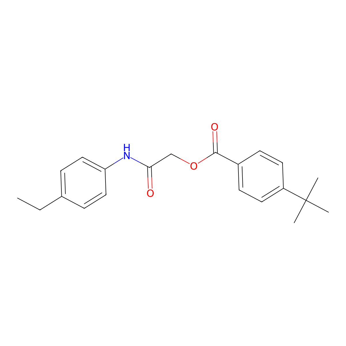 [2-(4-Ethylanilino)-2-oxoethyl] 4-tert-butylbenzoate molecular structure, CAS 387841-93-2