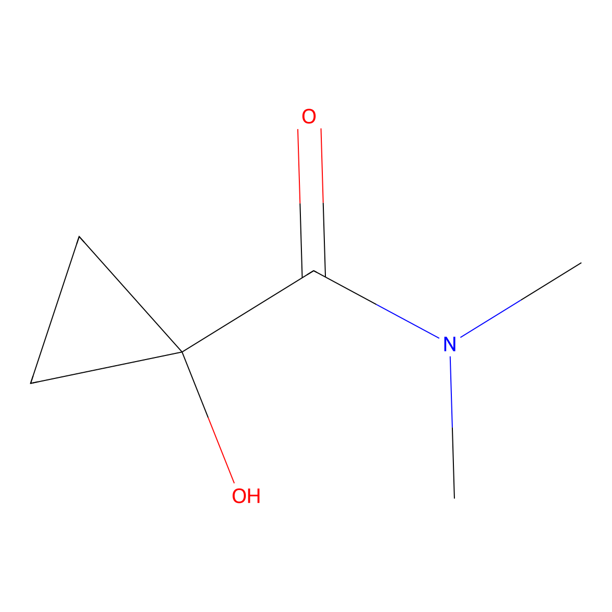 1-Hydroxy-N,N-dimethylcyclopropane-1-carboxamide molecular structure, CAS 387845-36-5