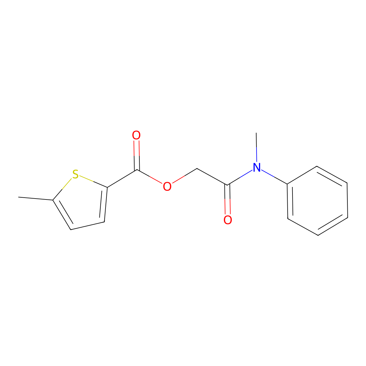 [Methyl(phenyl)carbamoyl]methyl 5-methylthiophene-2-carboxylate molecular structure, CAS 387854-49-1