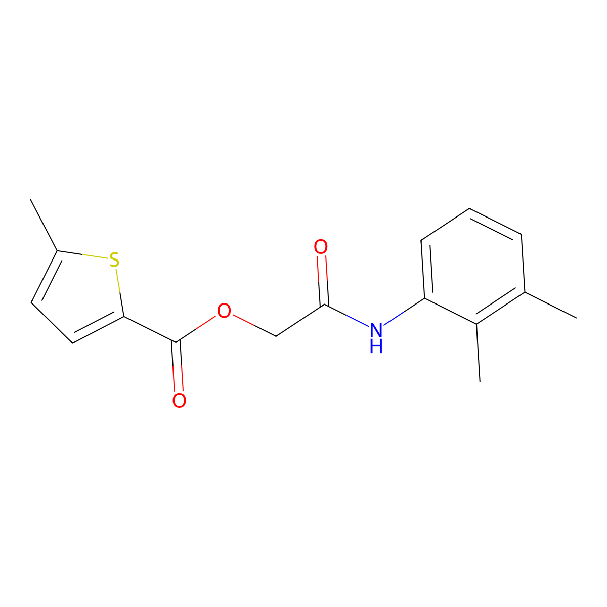 [2-(2,3-Dimethylanilino)-2-oxoethyl] 5-methylthiophene-2-carboxylate molecular structure, CAS 387854-54-8