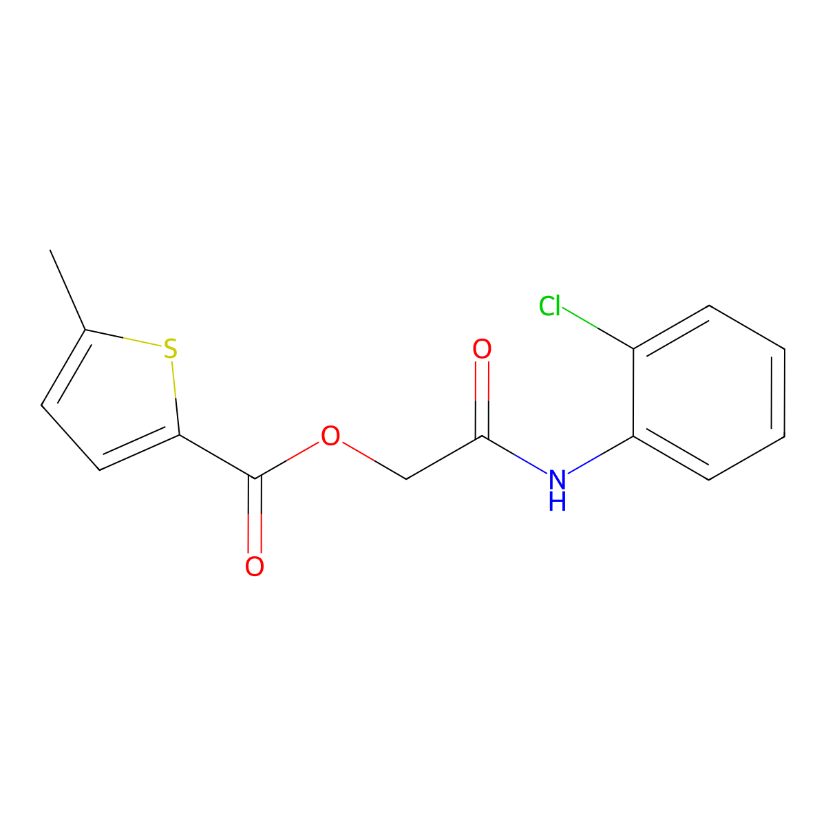 [2-(2-Chloroanilino)-2-oxoethyl] 5-methylthiophene-2-carboxylate molecular structure, CAS 387854-85-5