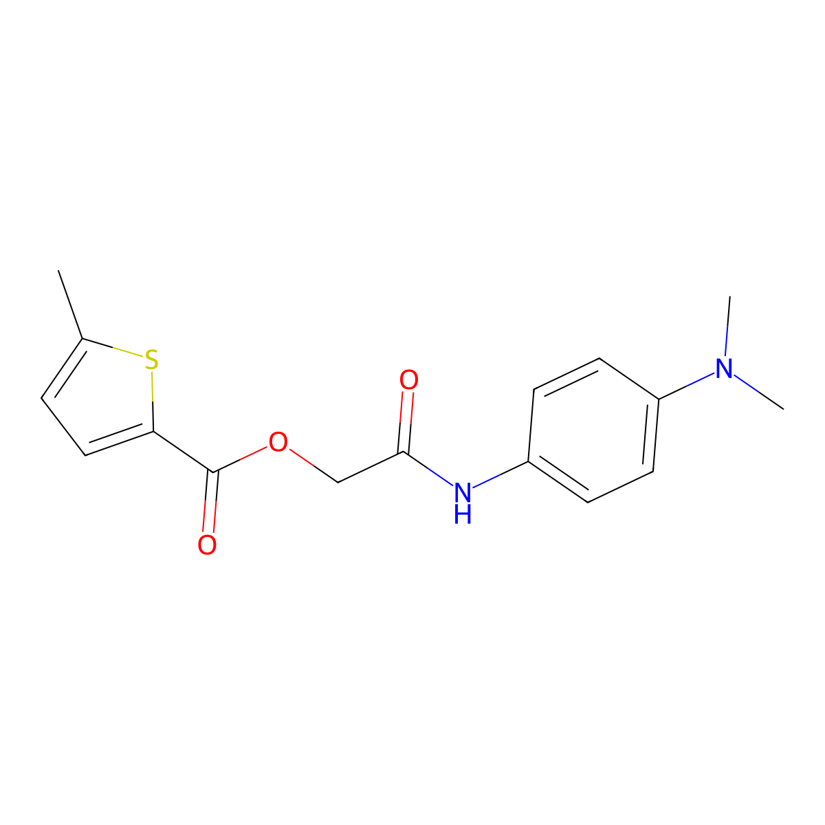 [2-[4-(Dimethylamino)anilino]-2-oxoethyl] 5-methylthiophene-2-carboxylate molecular structure, CAS 387855-20-1