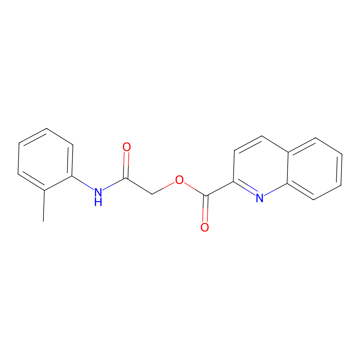 [2-(2-Methylanilino)-2-oxoethyl] quinoline-2-carboxylate molecular structure, CAS 387857-42-3