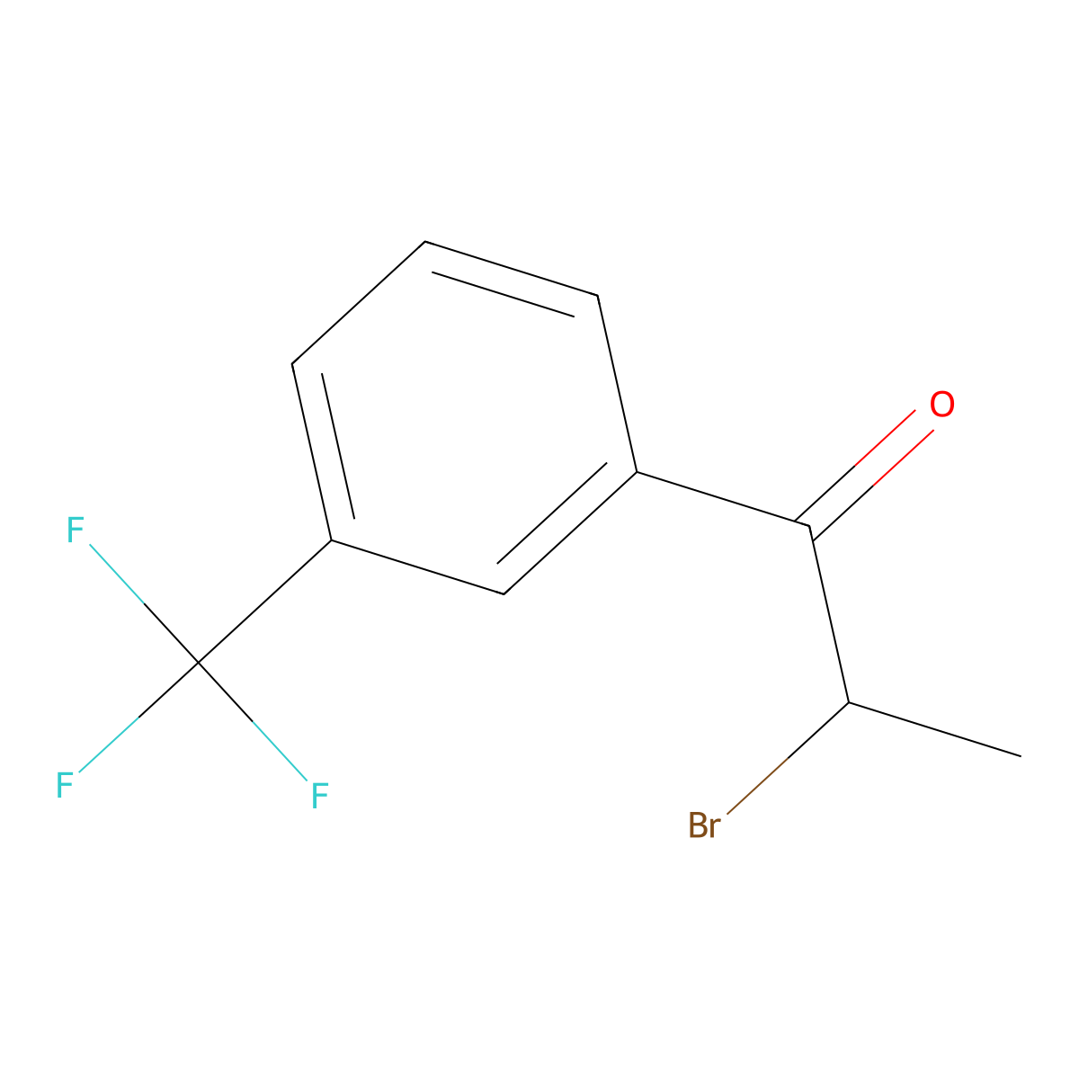 2-Bromo-1-(3-trifluoromethyl-phenyl)-propan-1-one molecular structure, CAS 38786-68-4
