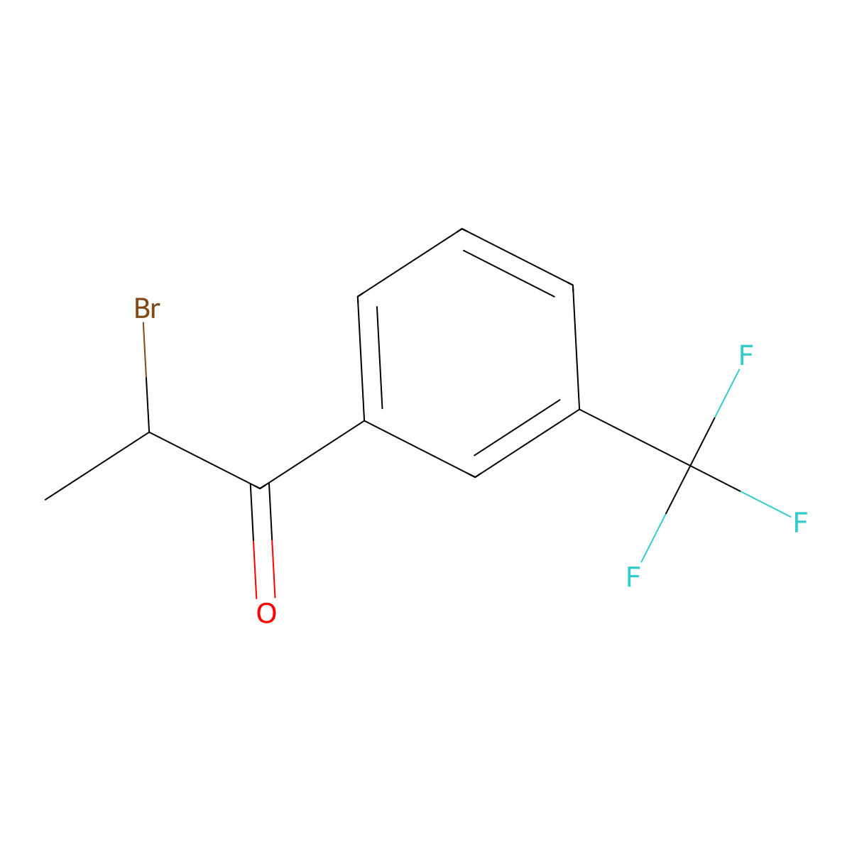 2-Bromo-1-(3-trifluoromethyl-phenyl)-propan-1-one molecular structure, CAS 38786-68-4