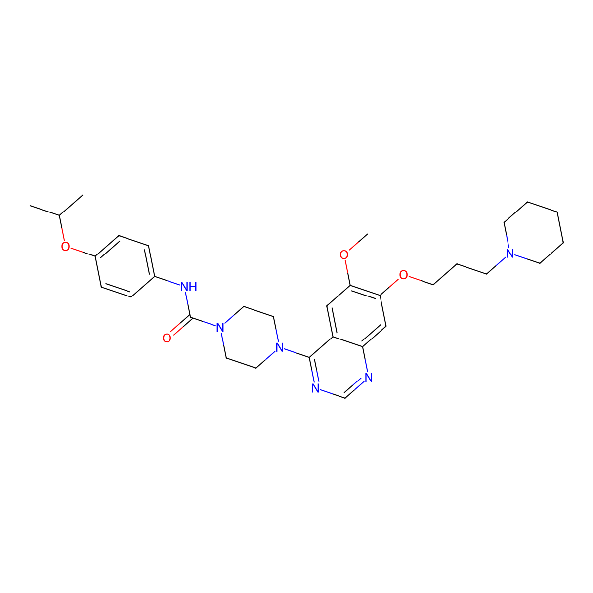 Tandutinib molecular structure, CAS 387867-13-2