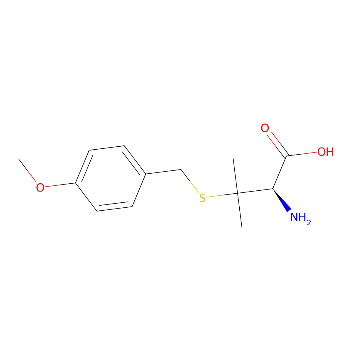H-beta,beta-Dimethyl-L-cys(pmeobzl)-OH molecular structure, CAS 387868-34-0
