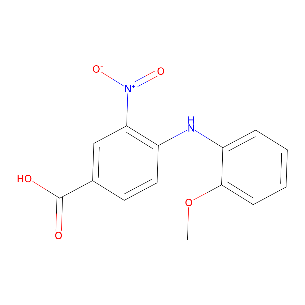 4-[(2-Methoxyphenyl)amino]-3-nitrobenzoic acid molecular structure, CAS 387882-70-4