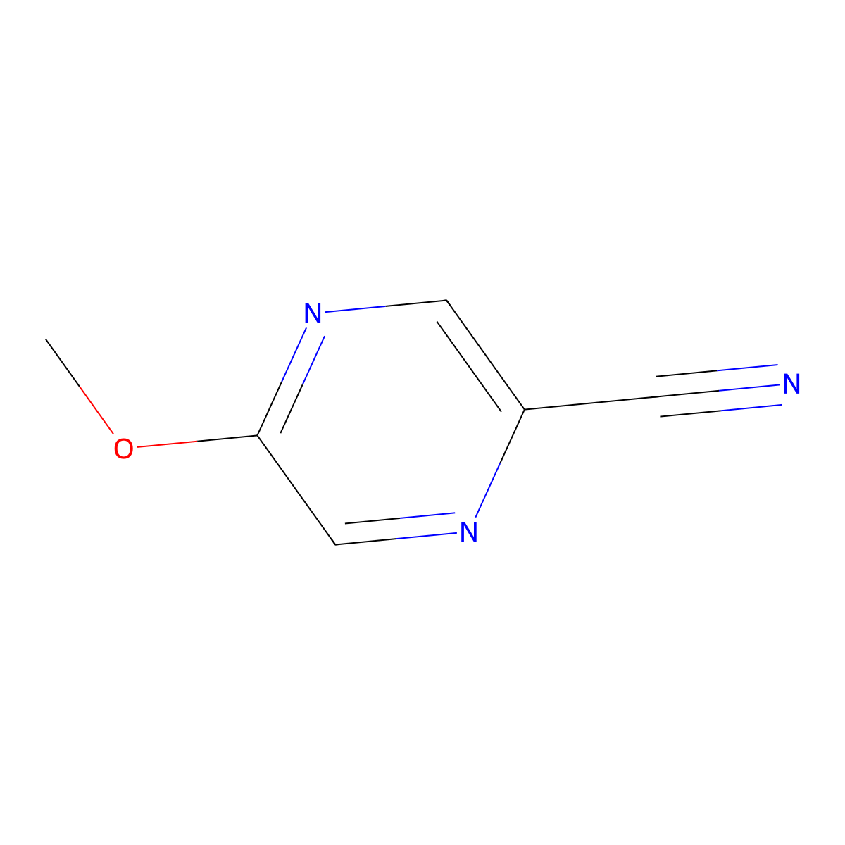 5-Methoxypyrazine-2-carbonitrile molecular structure, CAS 38789-76-3