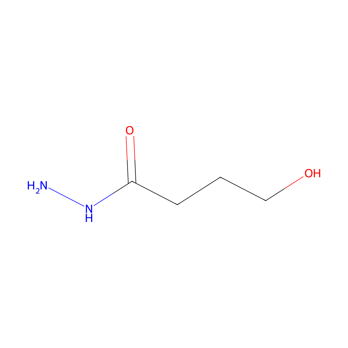 4-Hydroxybutyric acid hydrazide molecular structure, CAS 3879-08-1