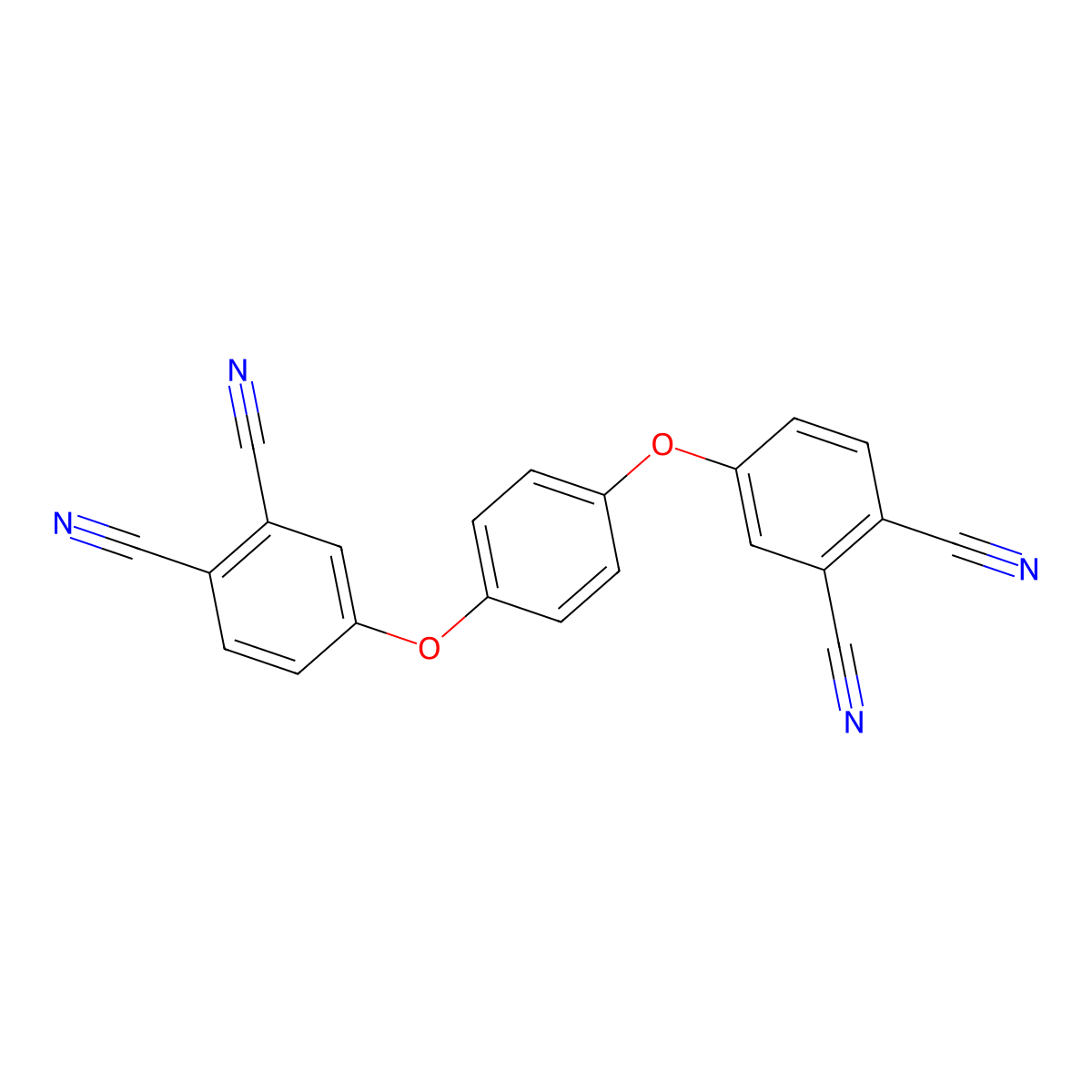 4,4'-[1,4-Phenylenebis(oxy)]bis[1,2-benzenedicarbonitrile] molecular structure, CAS 38791-68-3