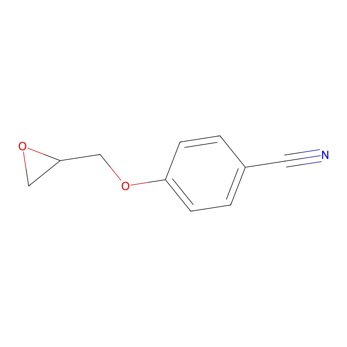 4-(2-Oxiranylmethoxy)benzenecarbonitrile molecular structure, CAS 38791-92-3