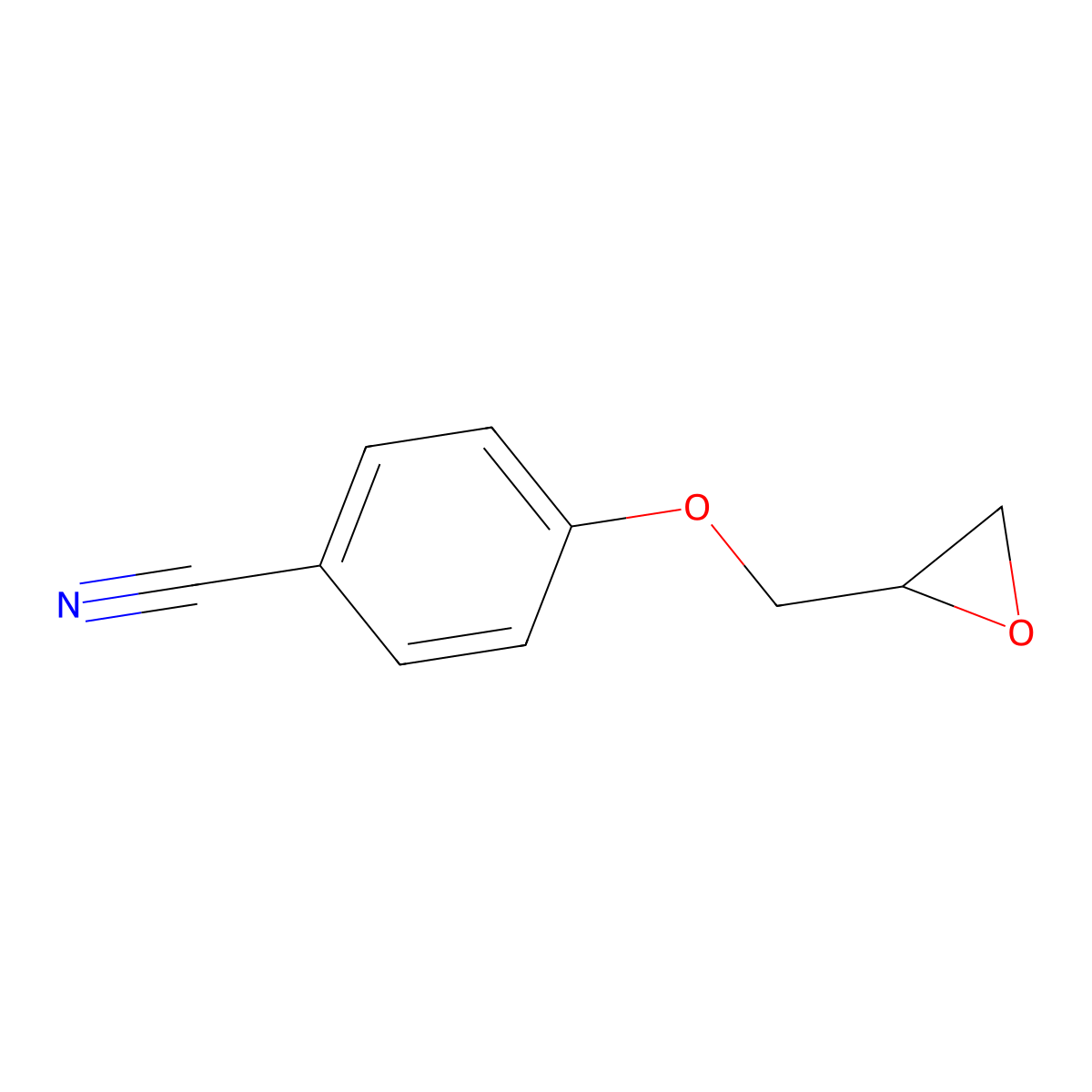4-(2-Oxiranylmethoxy)benzenecarbonitrile molecular structure, CAS 38791-92-3