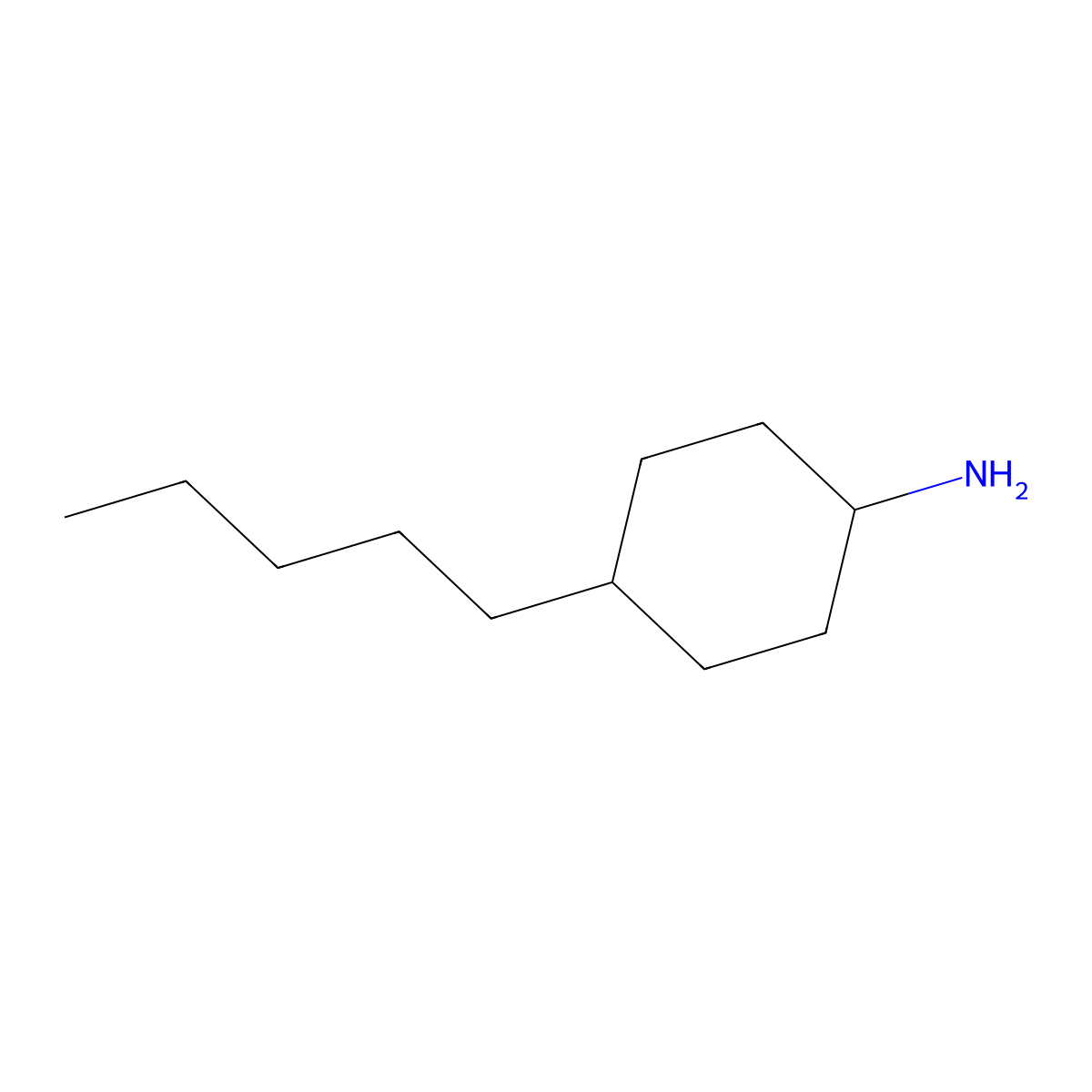 4-Amylcyclohexylamine molecular structure, CAS 38793-01-0