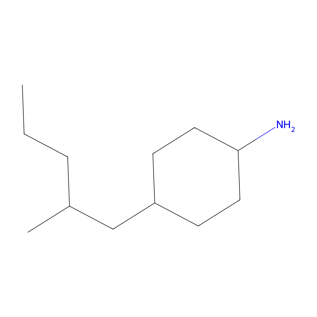 4-(2-Methylpentyl)cyclohexanamine molecular structure, CAS 38793-03-2