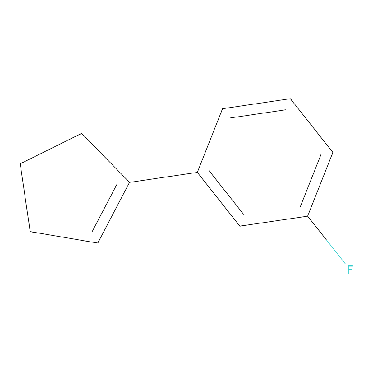 1-(Cyclopent-1-en-1-yl)-3-fluorobenzene molecular structure, CAS 38793-79-2