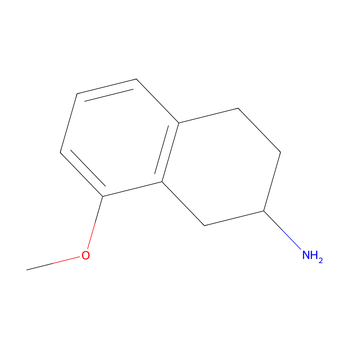 8-Methoxy-2-aminotetralin molecular structure, CAS 3880-77-1