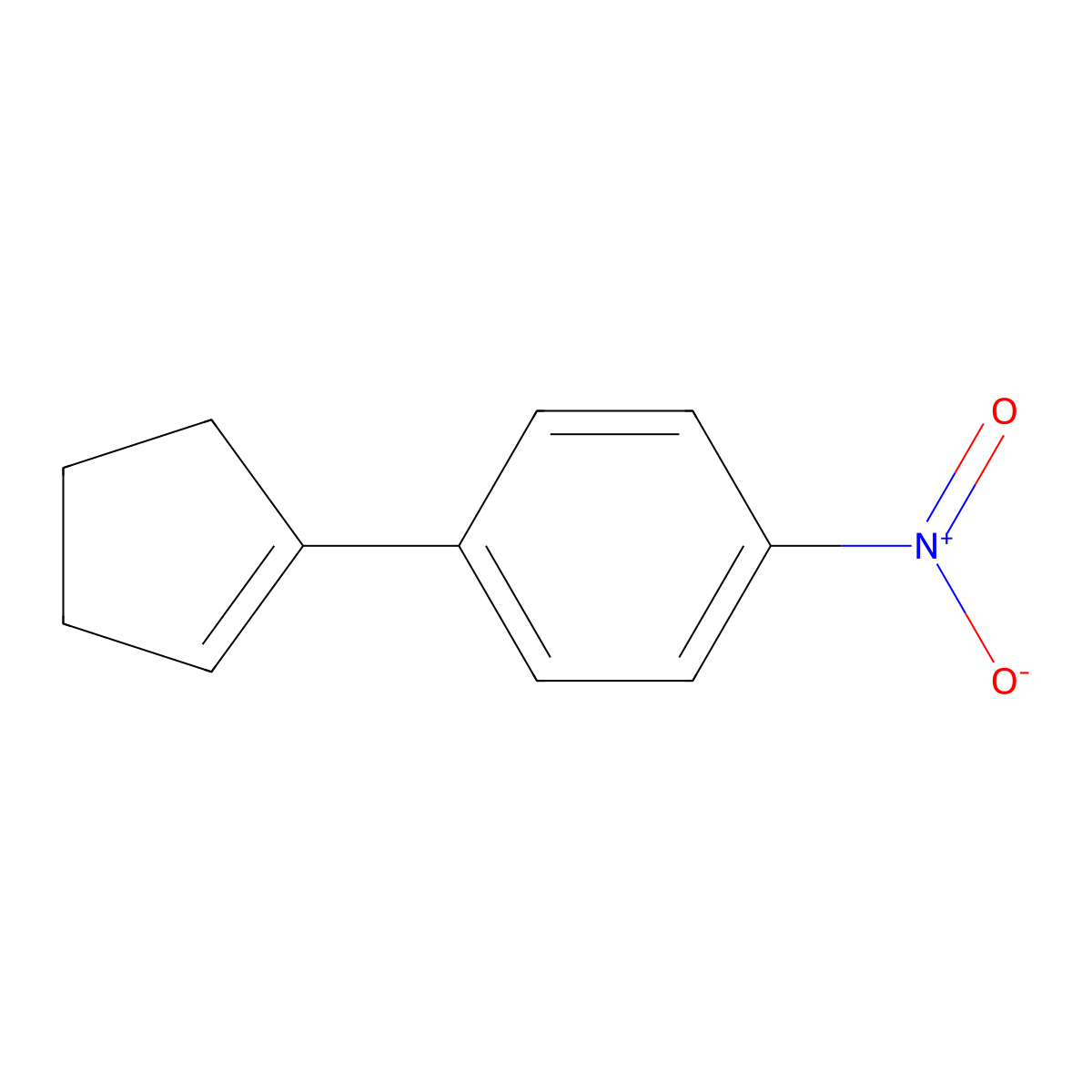 1-(4-Nitrophenyl)cyclopentene molecular structure, CAS 38805-71-9