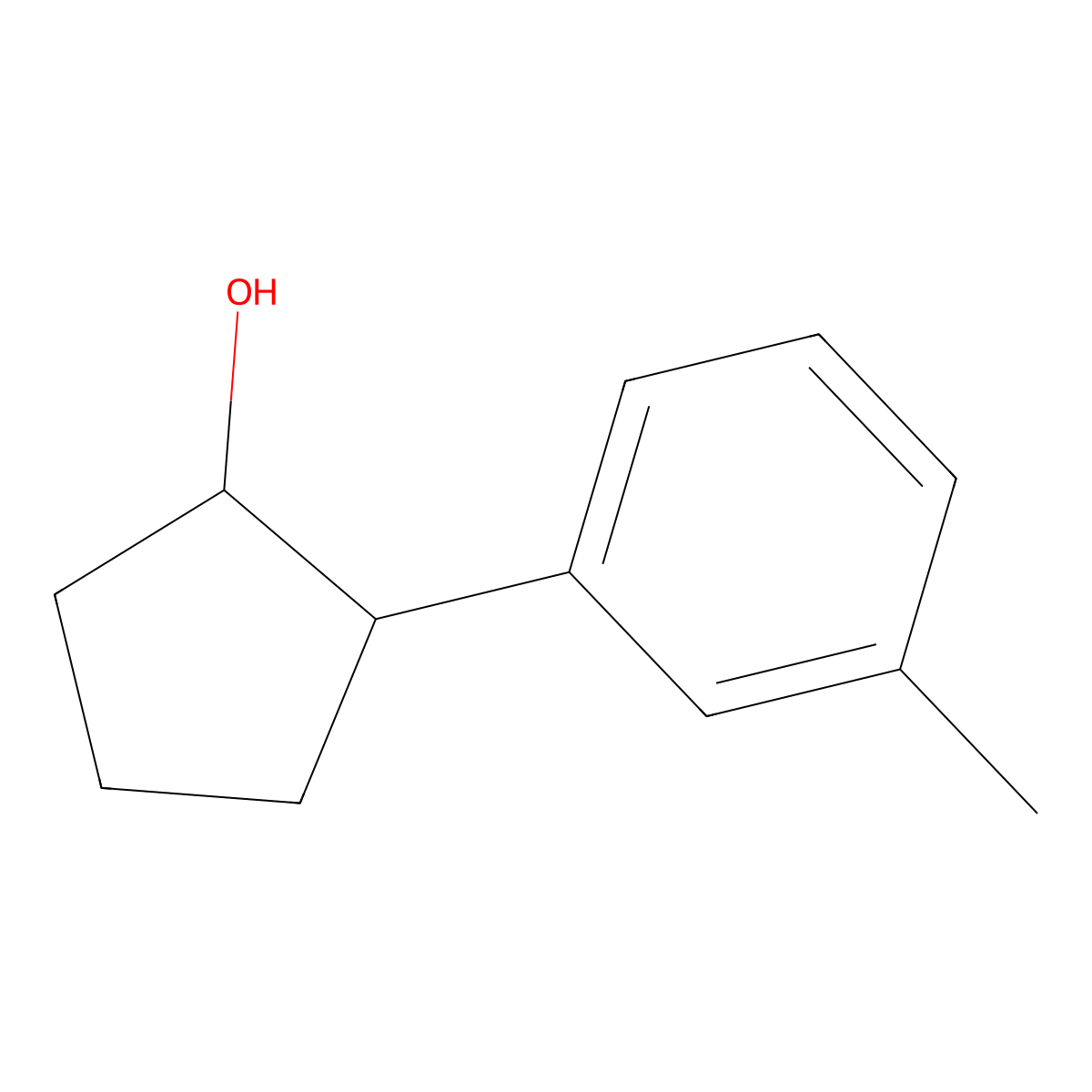 trans-2-(m-tolyl)Cyclopentanol molecular structure, CAS 38805-75-3