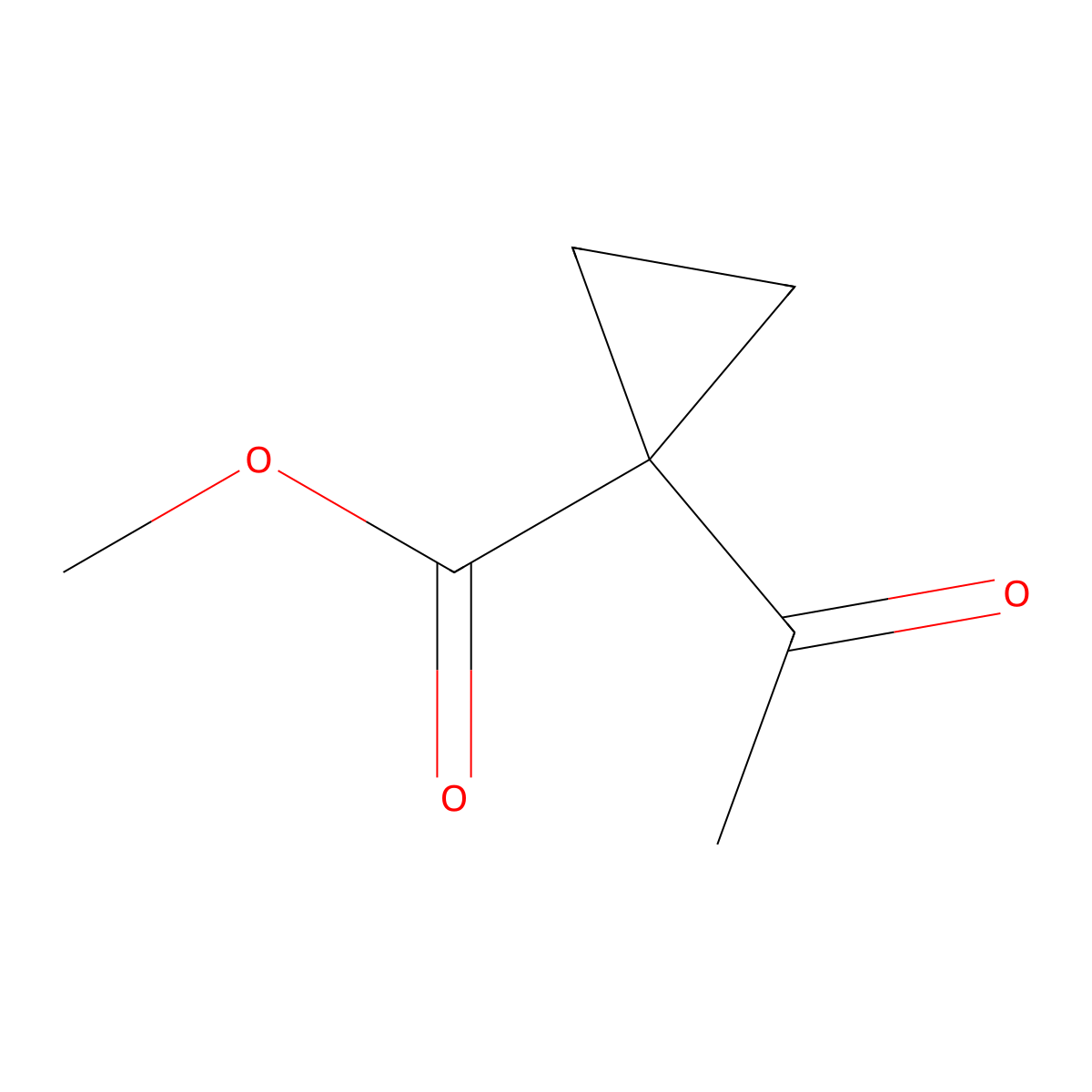 Methyl 1-acetylcyclopropane-1-carboxylate molecular structure, CAS 38806-09-6