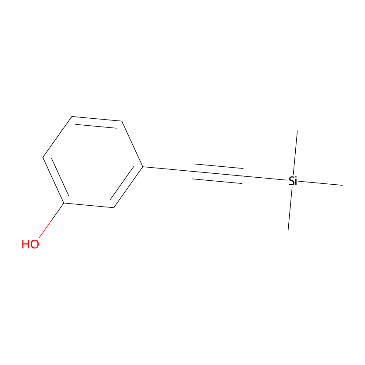 3-((Trimethylsilyl)ethynyl)phenol molecular structure, CAS 388061-72-1