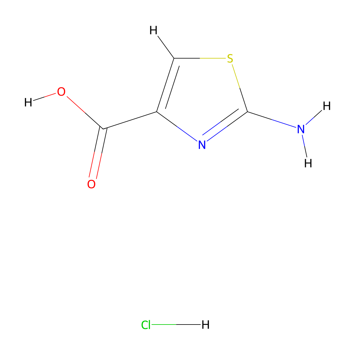 2-Amino-thiazole-4-carboxylic acid hydrochloride molecular structure, CAS 388072-47-7