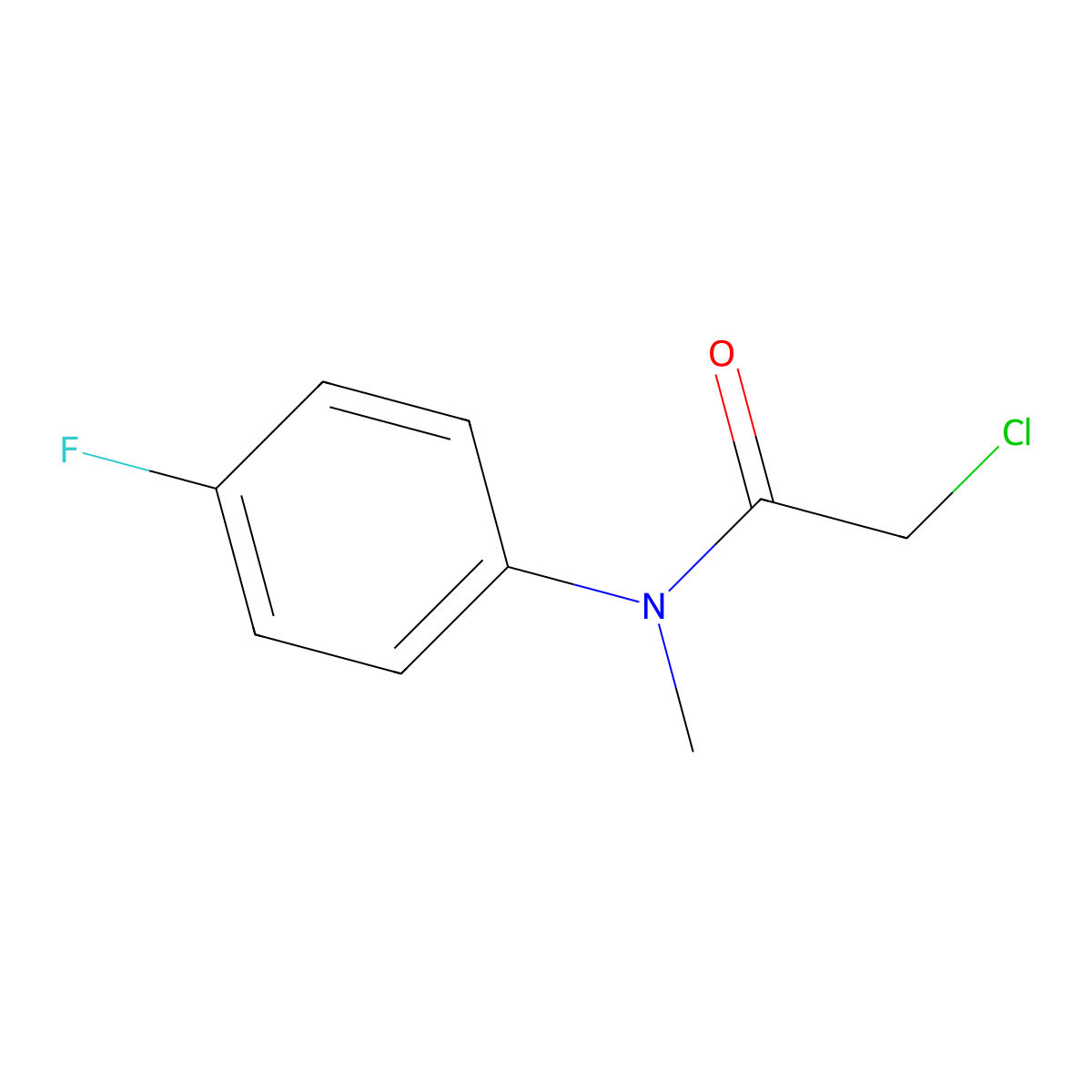 2-chloro-N-(4-fluorophenyl)-N-methylacetamide molecular structure, CAS 388078-30-6