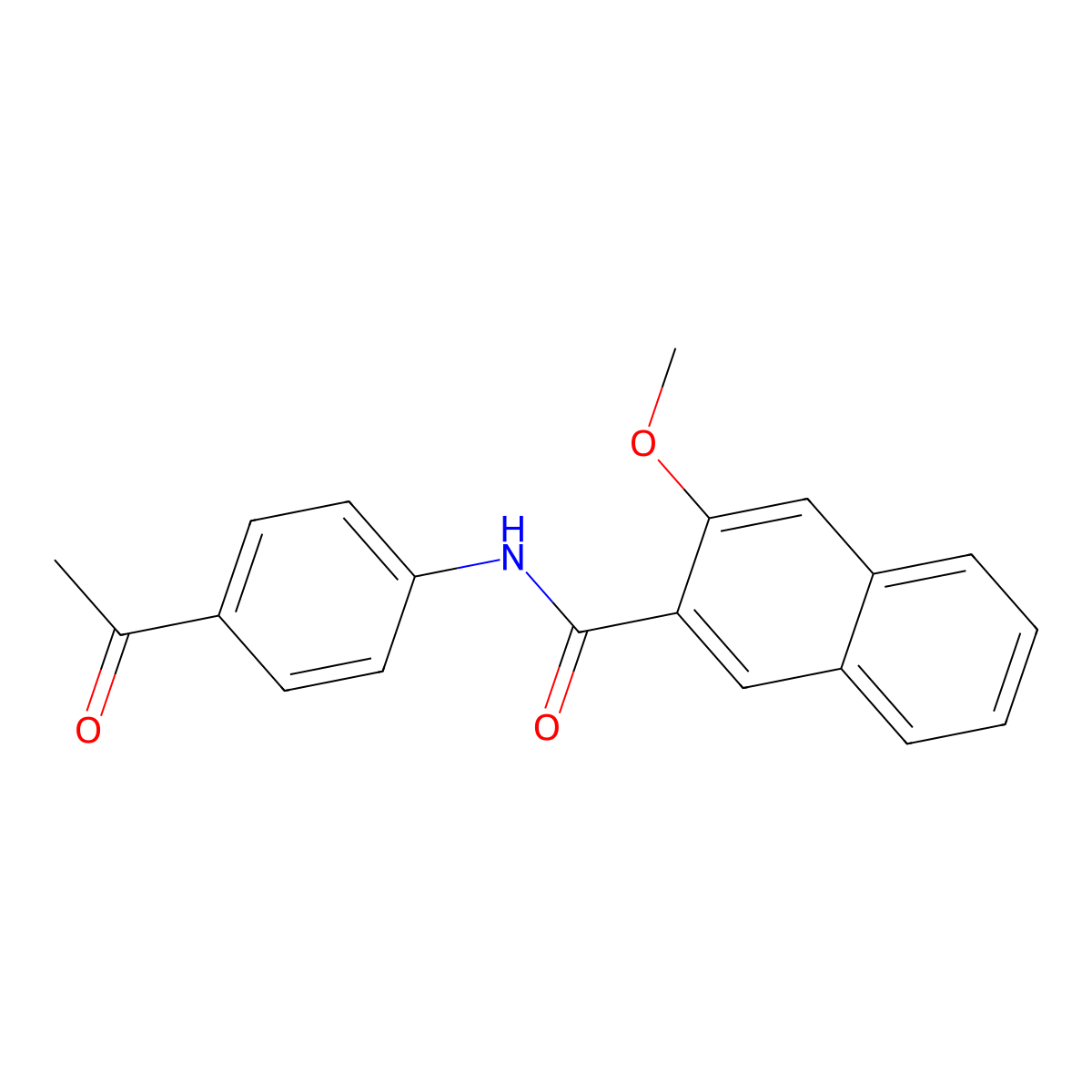 N-(4-acetylphenyl)-3-methoxy-2-naphthamide molecular structure, CAS 388084-33-1