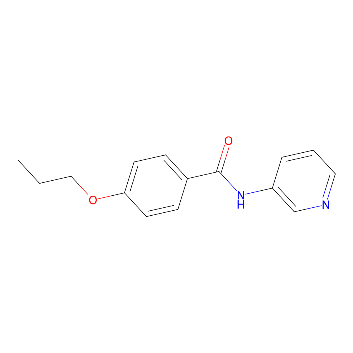4-propoxy-N-pyridin-3-ylbenzamide molecular structure, CAS 388084-41-1