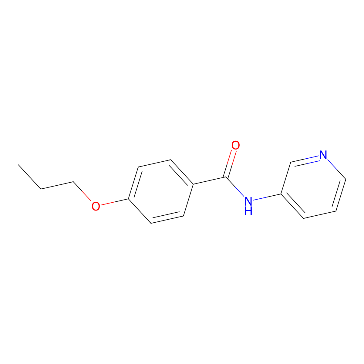 4-propoxy-N-pyridin-3-ylbenzamide molecular structure, CAS 388084-41-1