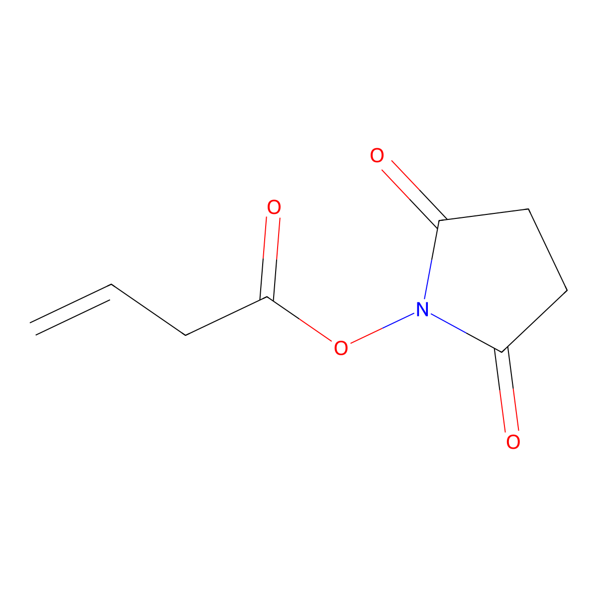 2,5-Dioxopyrrolidin-1-yl but-3-enoate molecular structure, CAS 388091-45-0