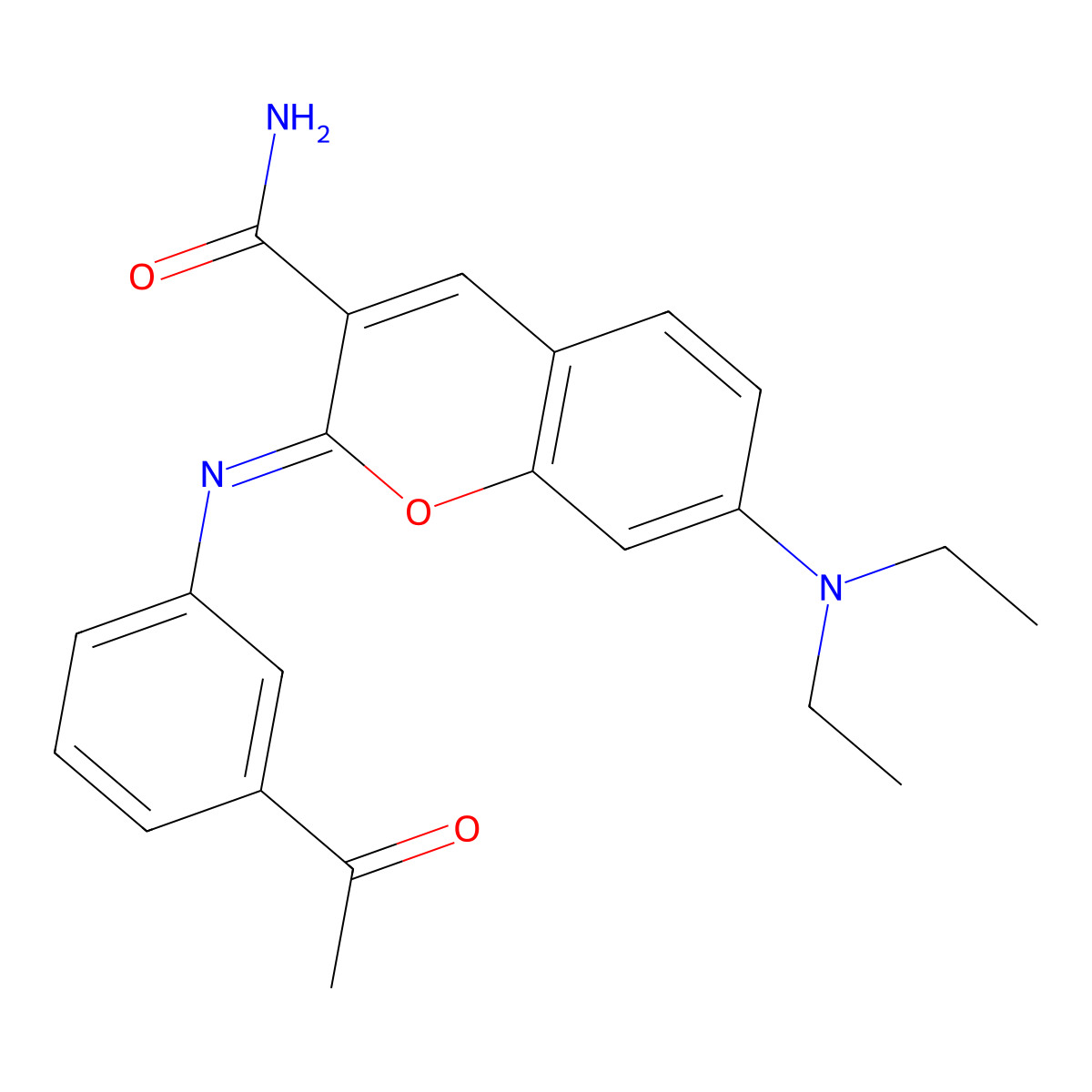 (2Z)-2-[(3-acetylphenyl)imino]-7-(diethylamino)-2H-chromene-3-carboxamide molecular structure, CAS 388093-08-1