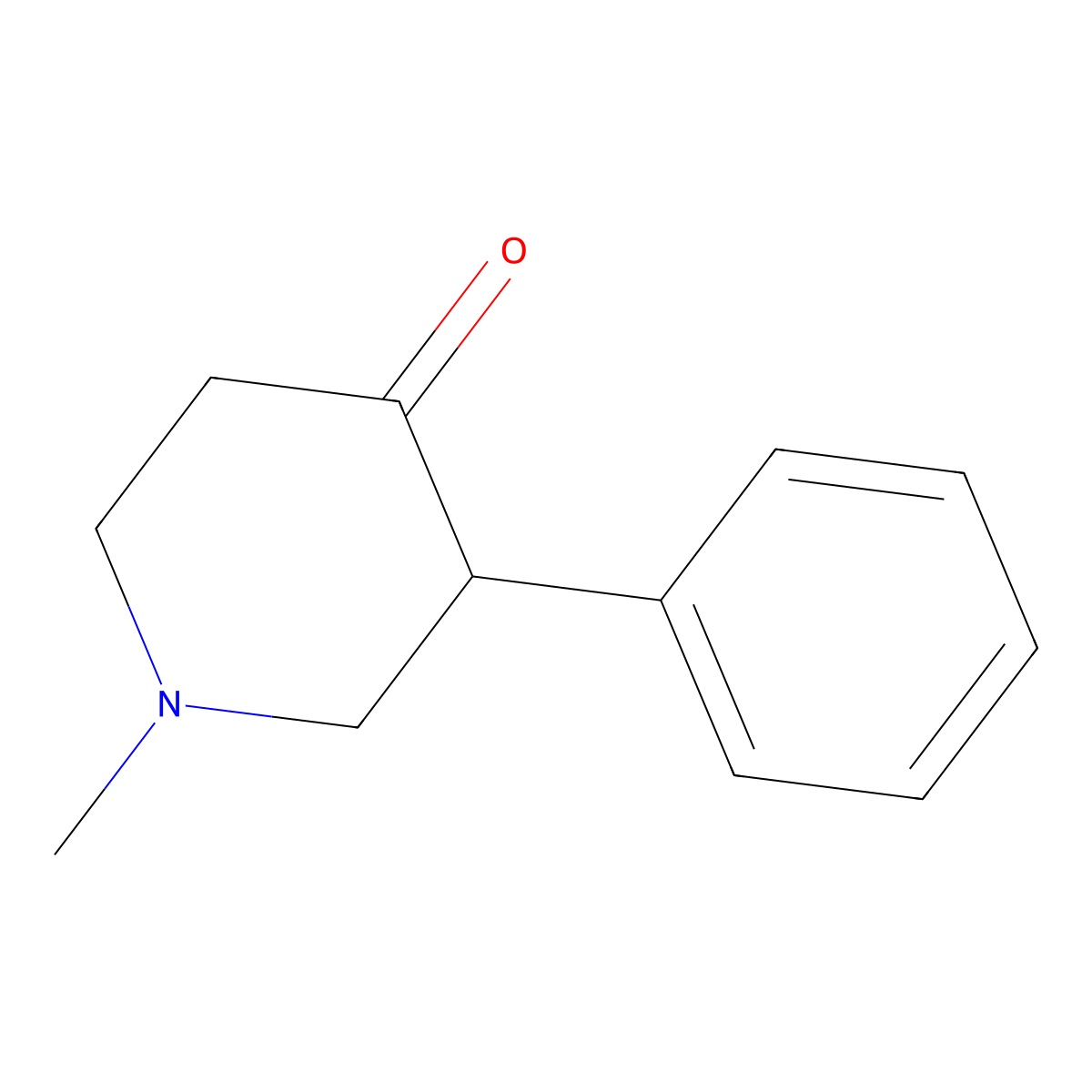1-Methyl-3-phenylpiperidin-4-one molecular structure, CAS 3881-28-5