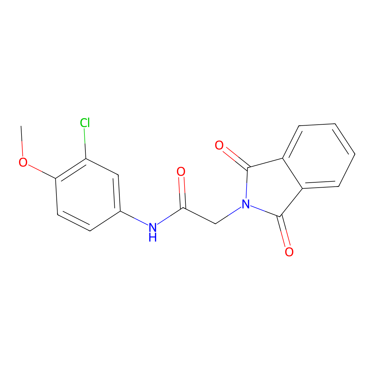 N-(3-chloro-4-methoxyphenyl)-2-(1,3-dioxo-1,3-dihydro-2H-isoindol-2-yl)acetamide molecular structure, CAS 388106-33-0