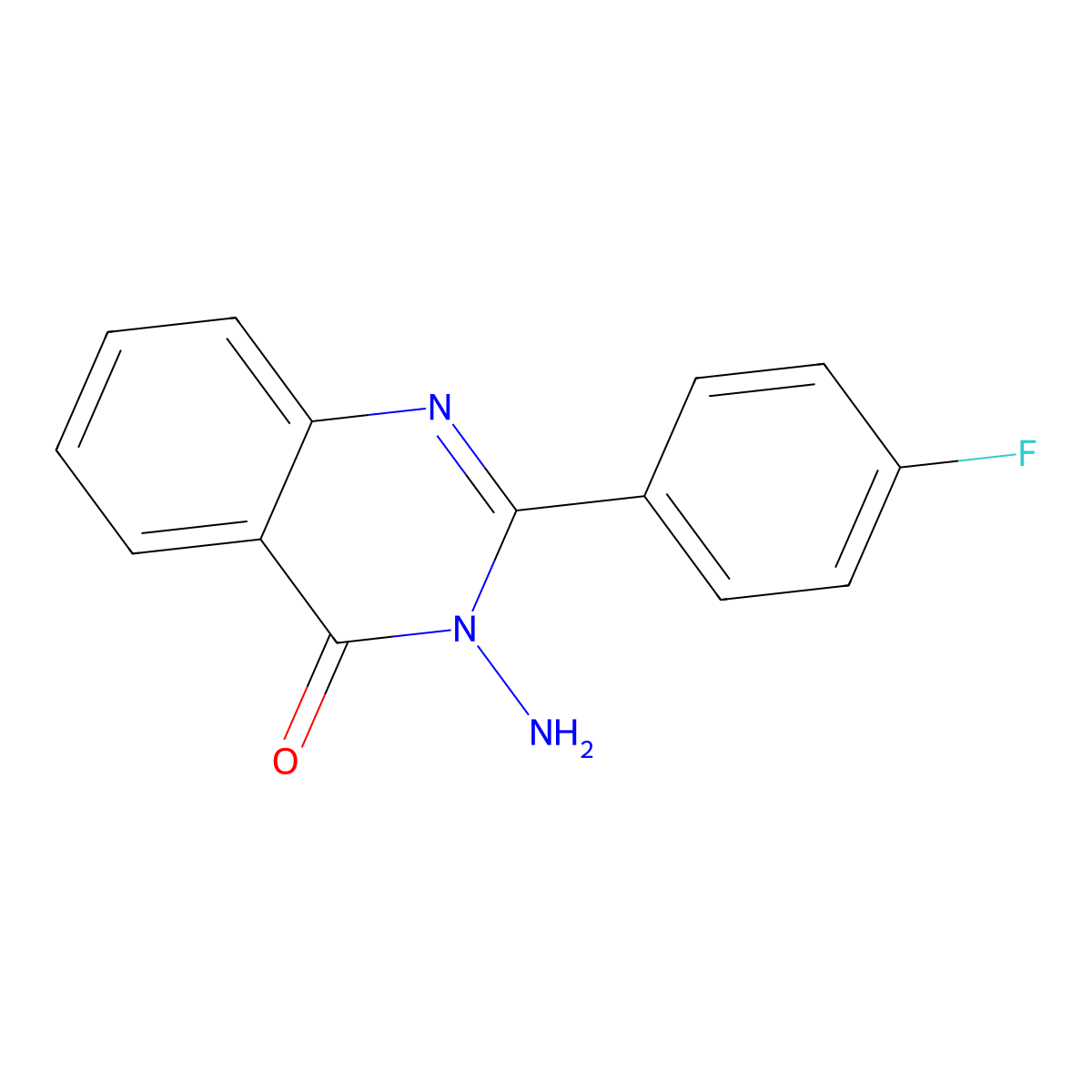 3-amino-2-(4-fluorophenyl)quinazolin-4(3H)-one molecular structure, CAS 388106-35-2