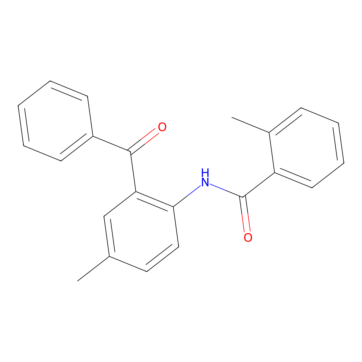 N-(2-benzoyl-4-methylphenyl)-2-methylbenzamide molecular structure, CAS 388107-01-5