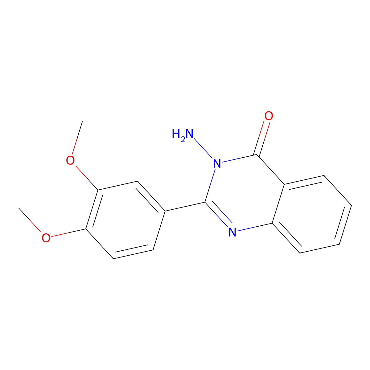 3-Amino-2-(3,4-dimethoxyphenyl)quinazolin-4(3H)-one molecular structure, CAS 388109-19-1