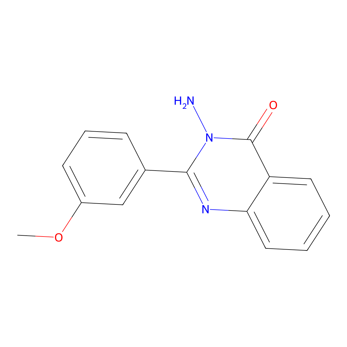 3-amino-2-(3-methoxyphenyl)quinazolin-4(3H)-one molecular structure, CAS 388109-22-6