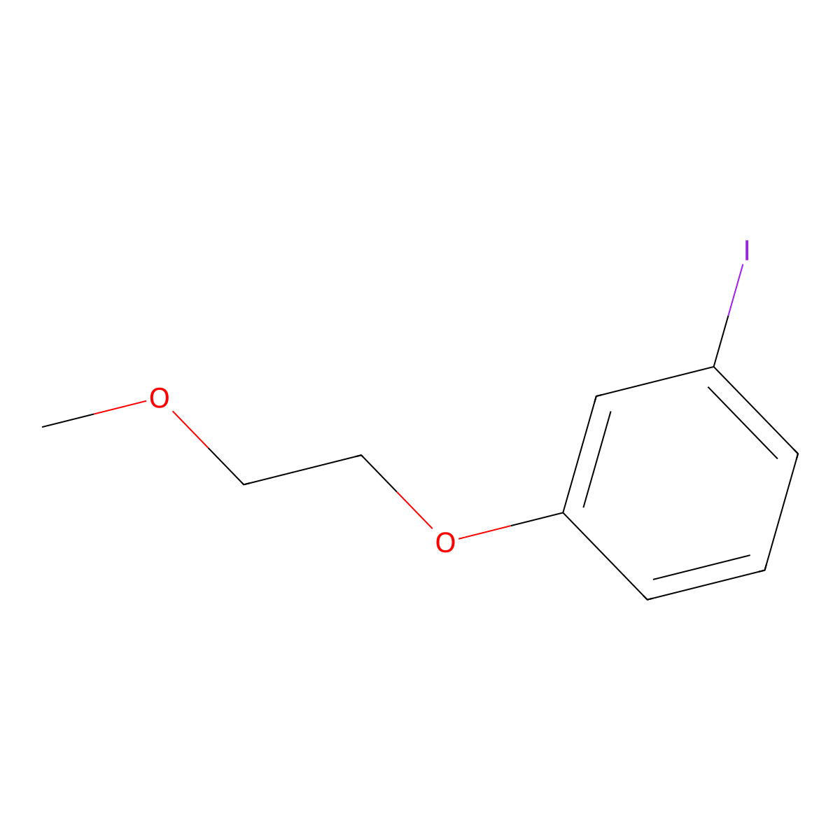 1-Iodo-3-(2-methoxyethoxy)benzene molecular structure, CAS 388111-03-3