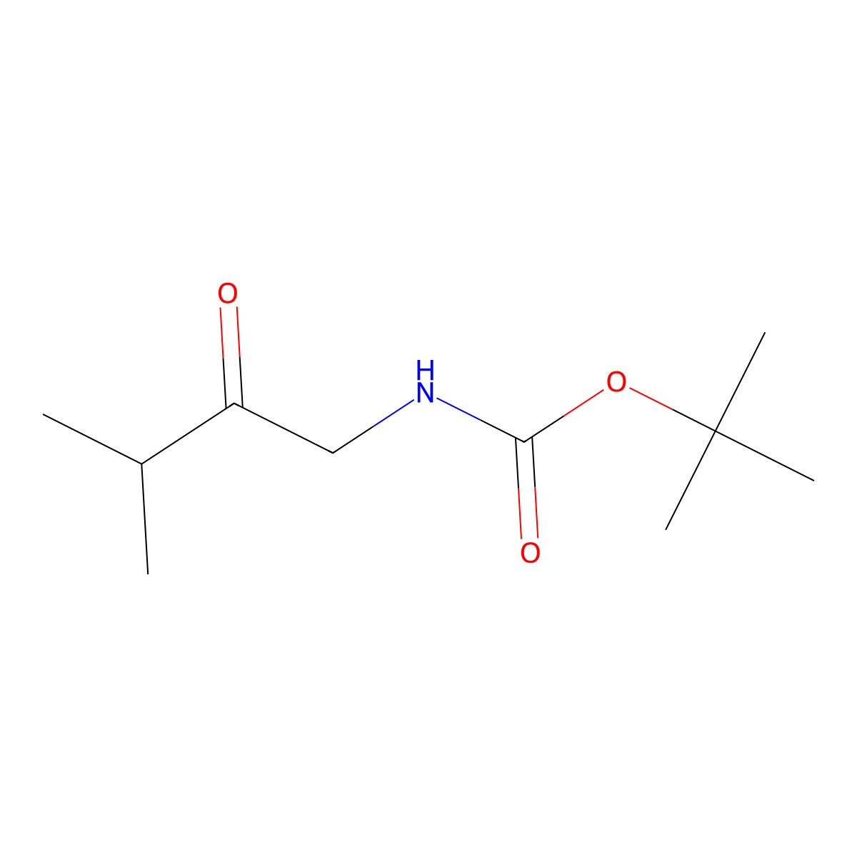 tert-butyl N-(3-methyl-2-oxobutyl)carbamate molecular structure, CAS 388113-93-7