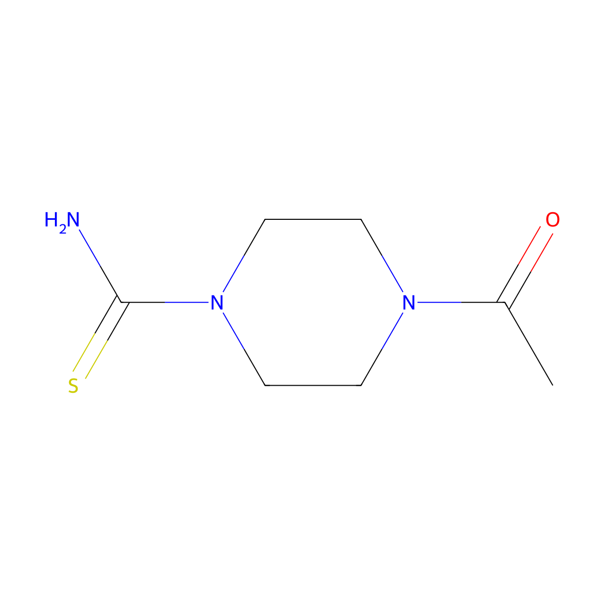 4-Acetylpiperazine-1-carbothioamide molecular structure, CAS 388118-53-4
