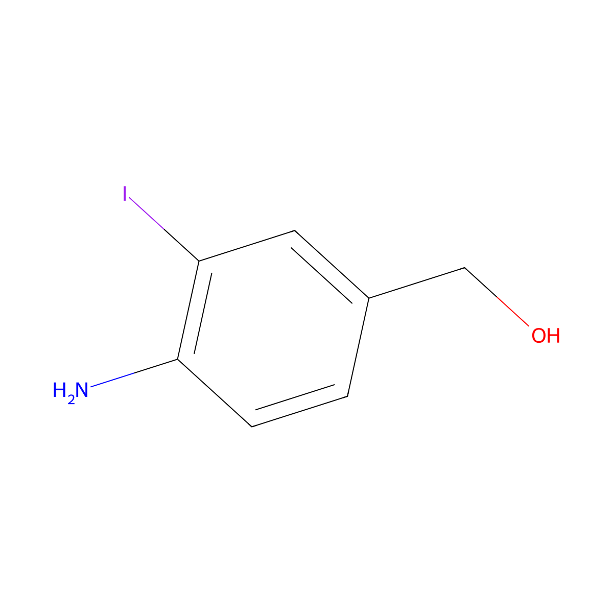 (4-Amino-3-iodophenyl)methanol molecular structure, CAS 388121-68-4