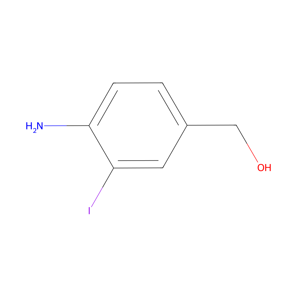 (4-Amino-3-iodophenyl)methanol molecular structure, CAS 388121-68-4