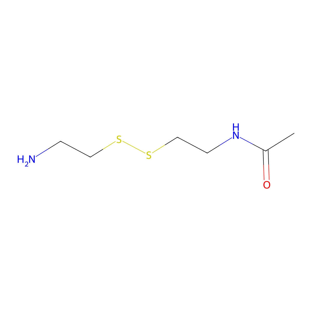 N-{2-[(2-aminoethyl)disulfanyl]ethyl}acetamide molecular structure, CAS 38821-76-0