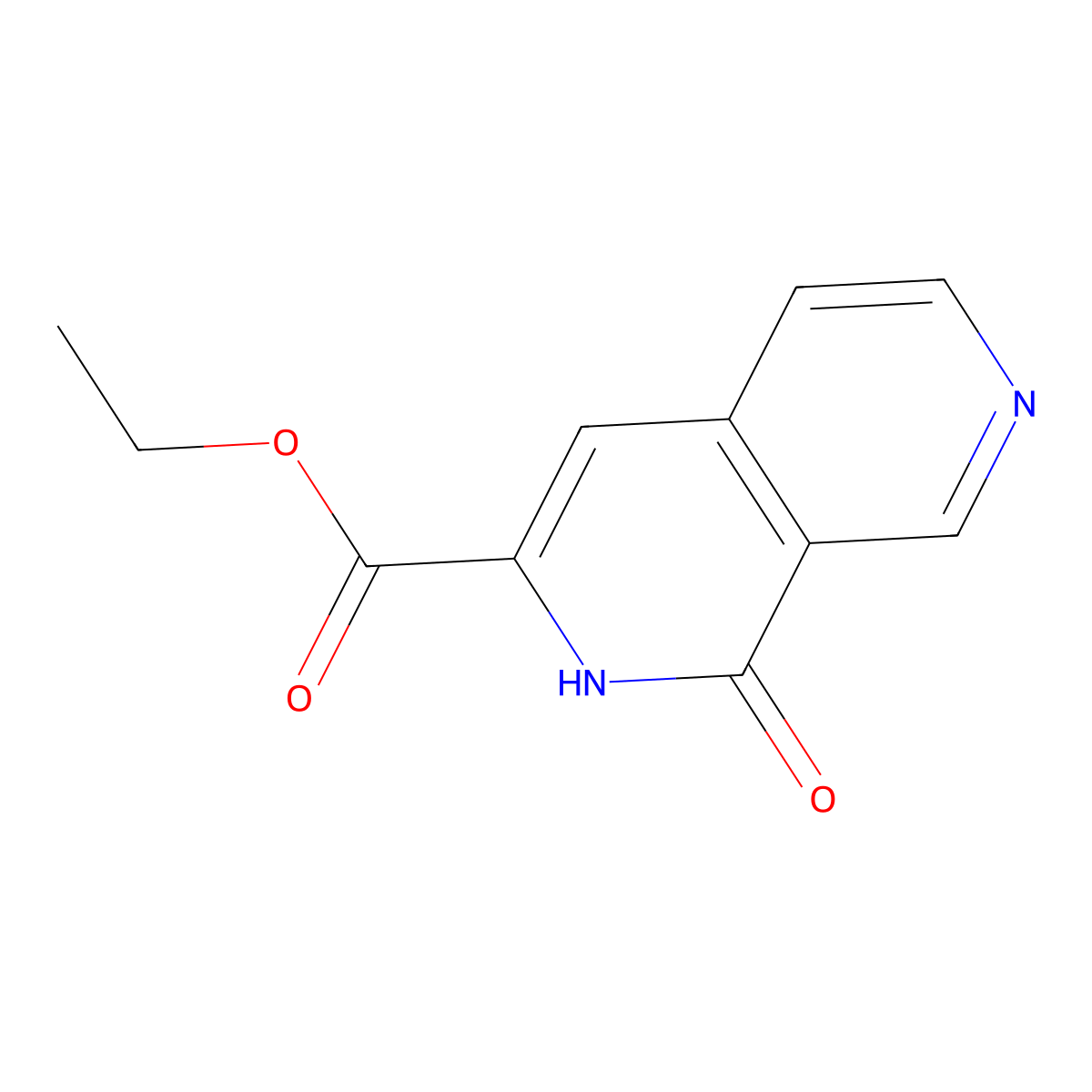 Ethyl 1-hydroxy-2,7-naphthyridine-3-carboxylate molecular structure, CAS 38824-07-6