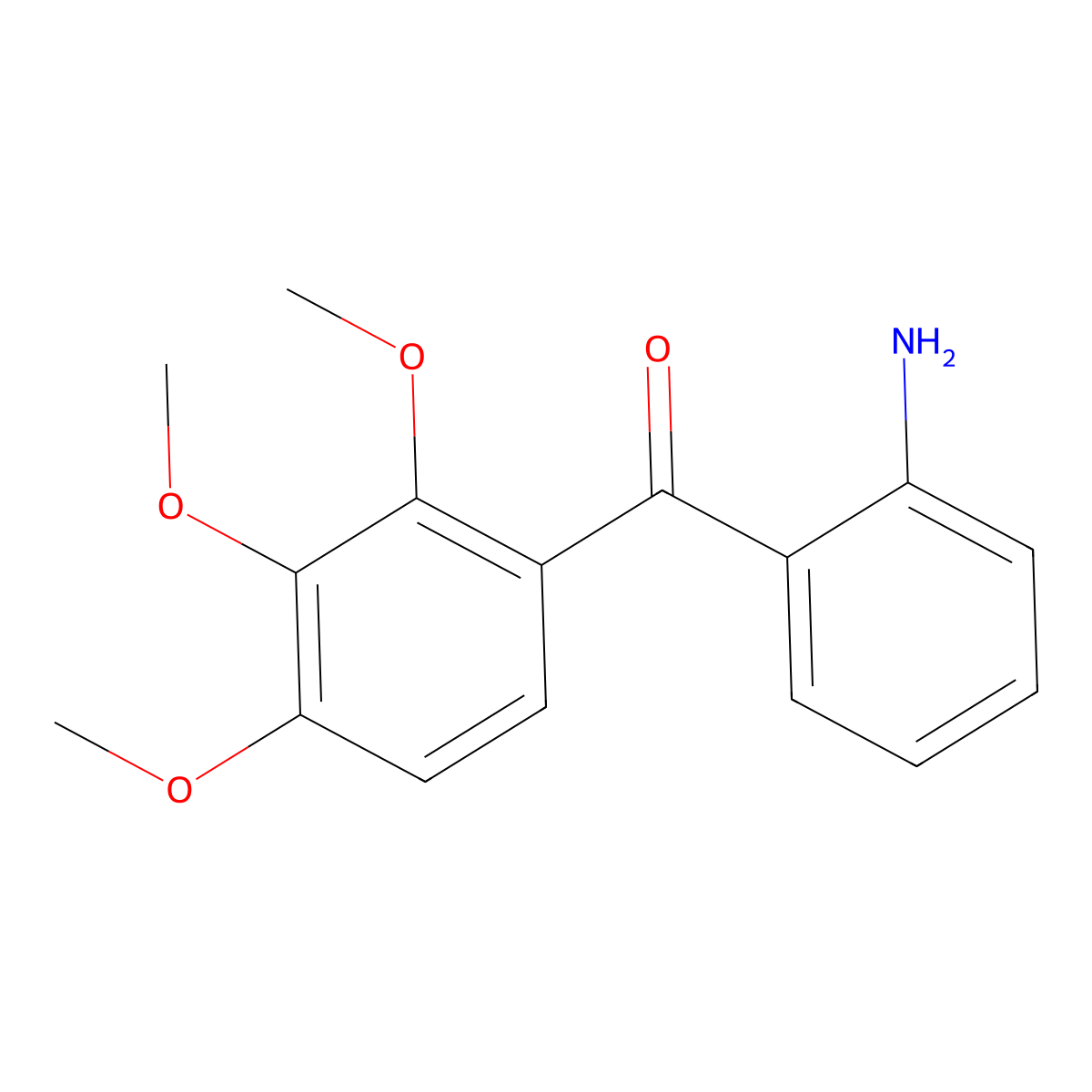 (2-Aminophenyl)(2,3,4-trimethoxyphenyl)methanone molecular structure, CAS 38824-15-6