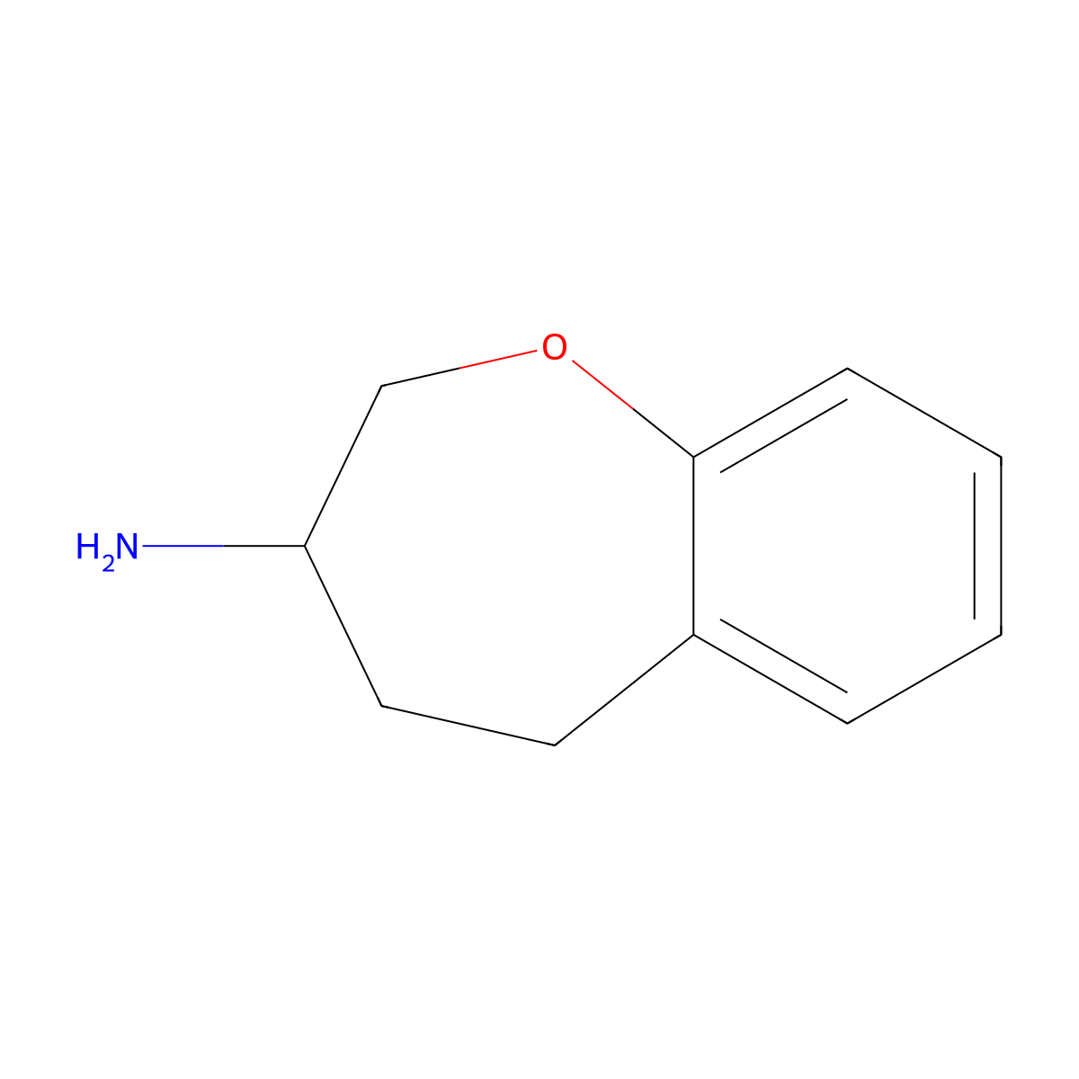 2,3,4,5-Tetrahydro-1-benzoxepin-3-amine molecular structure, CAS 38824-23-6