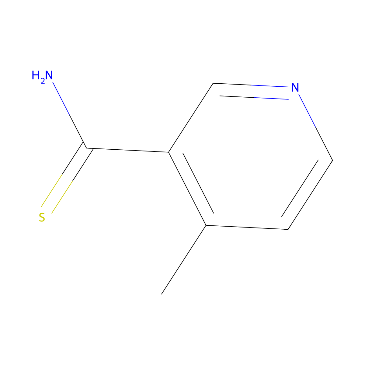 4-Methylpyridine-3-carbothioamide molecular structure, CAS 38824-78-1
