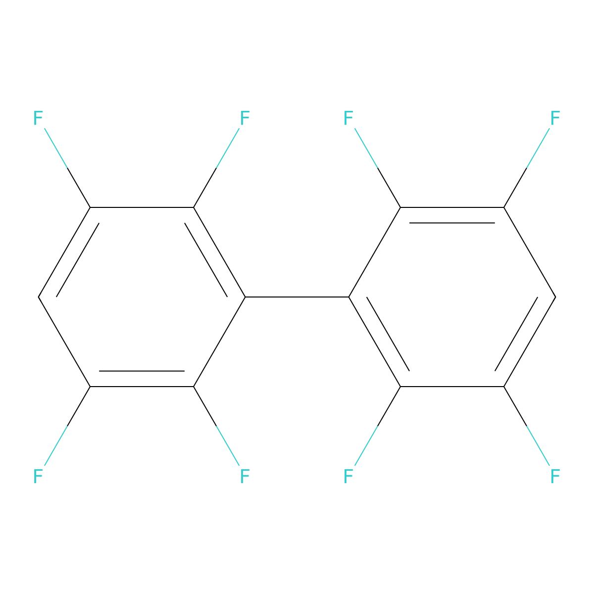 1,1'-Biphenyl, 2,2',3,3',5,5',6,6'-octafluoro- molecular structure, CAS 3883-86-1